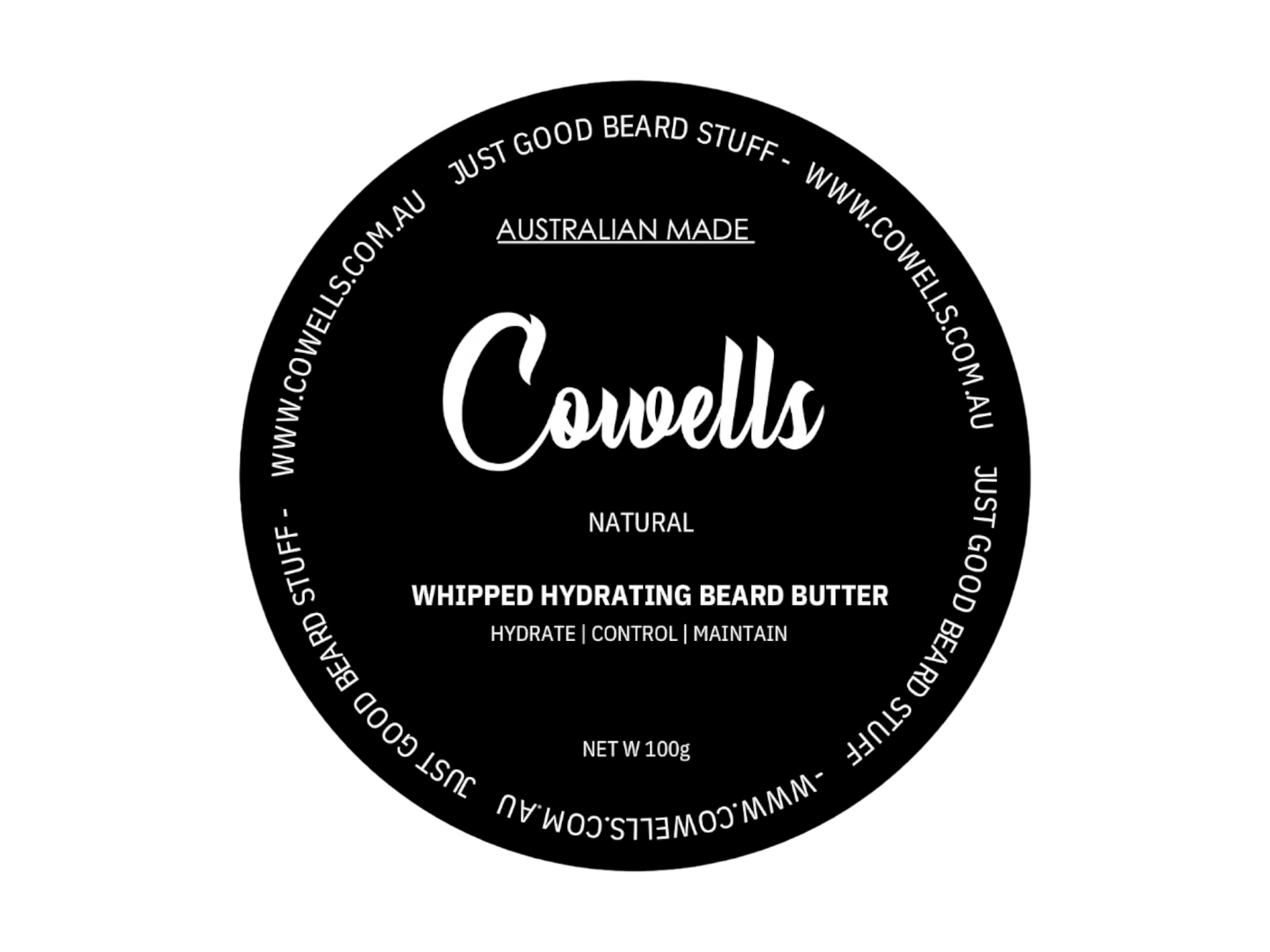 Cowells Custom scented whipped beard butter.